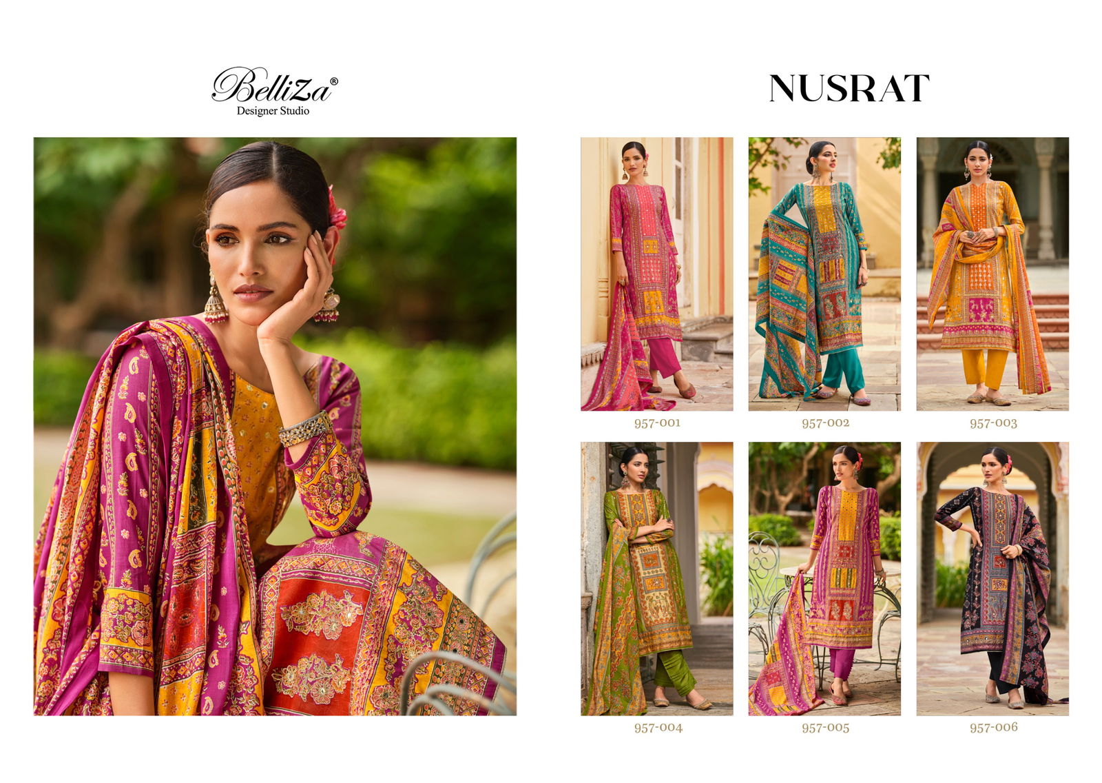 Nusrat By Belliza Modal Viscose Digital Printed Dress Material Wholesalers In Delhi
